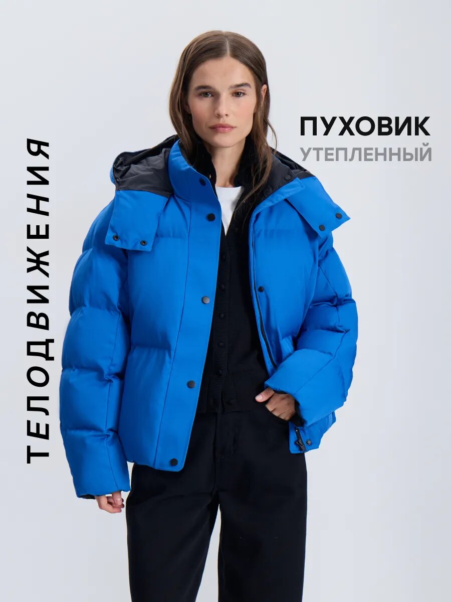 Blue insulated outerwear from the Telodvigeniya assortment